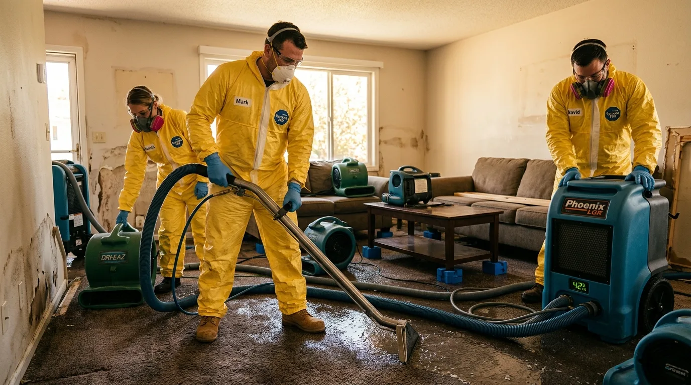 Water damage restoration services in Little Elm, Texas